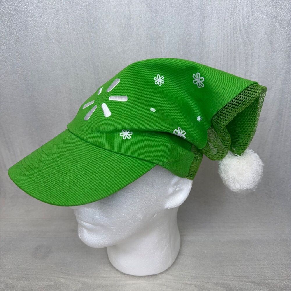 Walmart Associate Green Elf Hat Ball Cap Adjustable Snapback Holiday Santa Spark